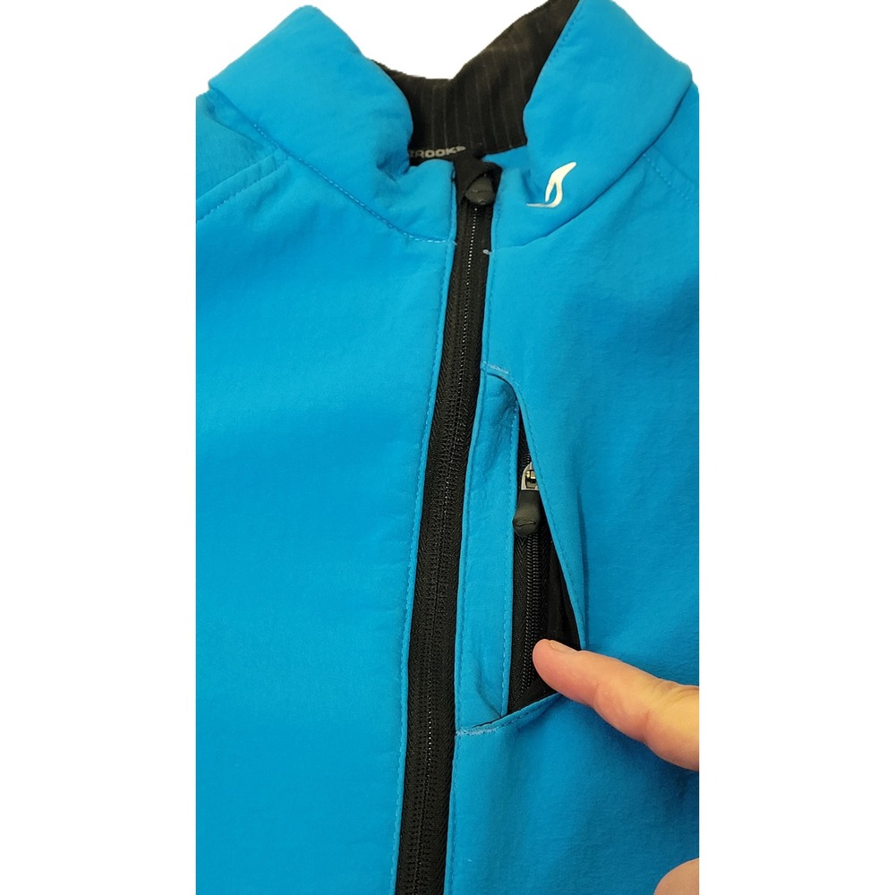 Brooks Women's Blue Light Blue Athletic Active Jacket Size Large Walking Running - Picture 6 of 16